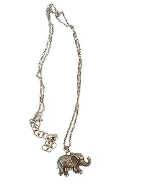 Brighton Elephant Pendant Necklace – Silver Tone Lucky Elephant Charm